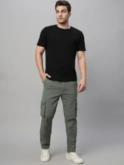 Cottonworld Regular Fit | Casual^Mens 100% Cotton Cargo Pants Olive