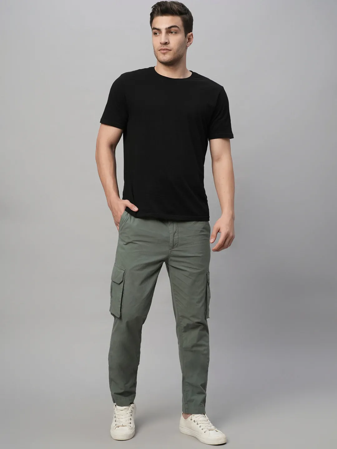 Cottonworld Regular Fit | Casual^Mens 100% Cotton Cargo Pants Olive