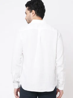 Women Cottonworld 100% Linen Shirts | 100% Linen Shirts^Men's 100% Linen Regular Fit Long Sleeved Shirt