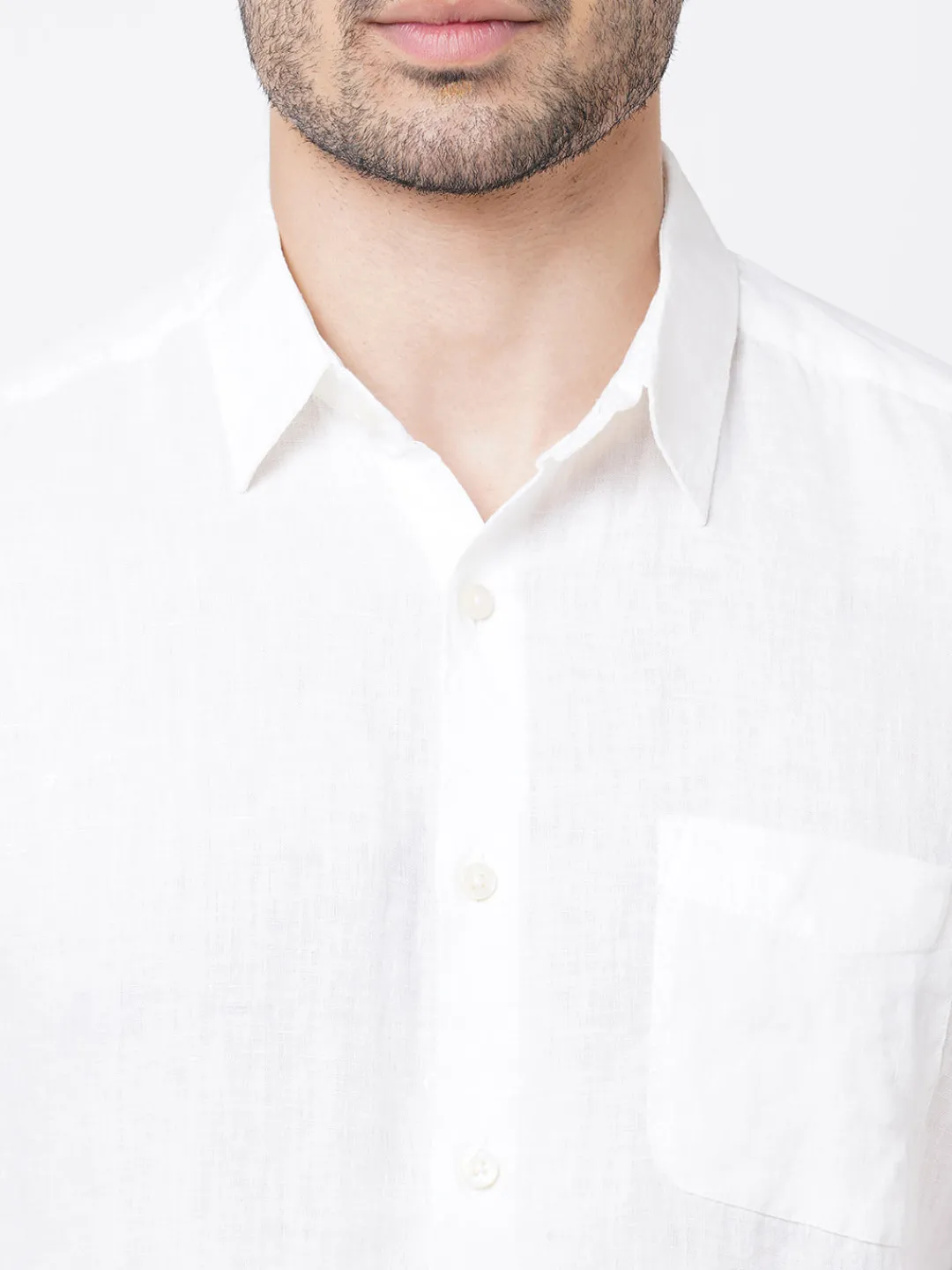 Women Cottonworld 100% Linen Shirts | 100% Linen Shirts^Men's 100% Linen Regular Fit Long Sleeved Shirt