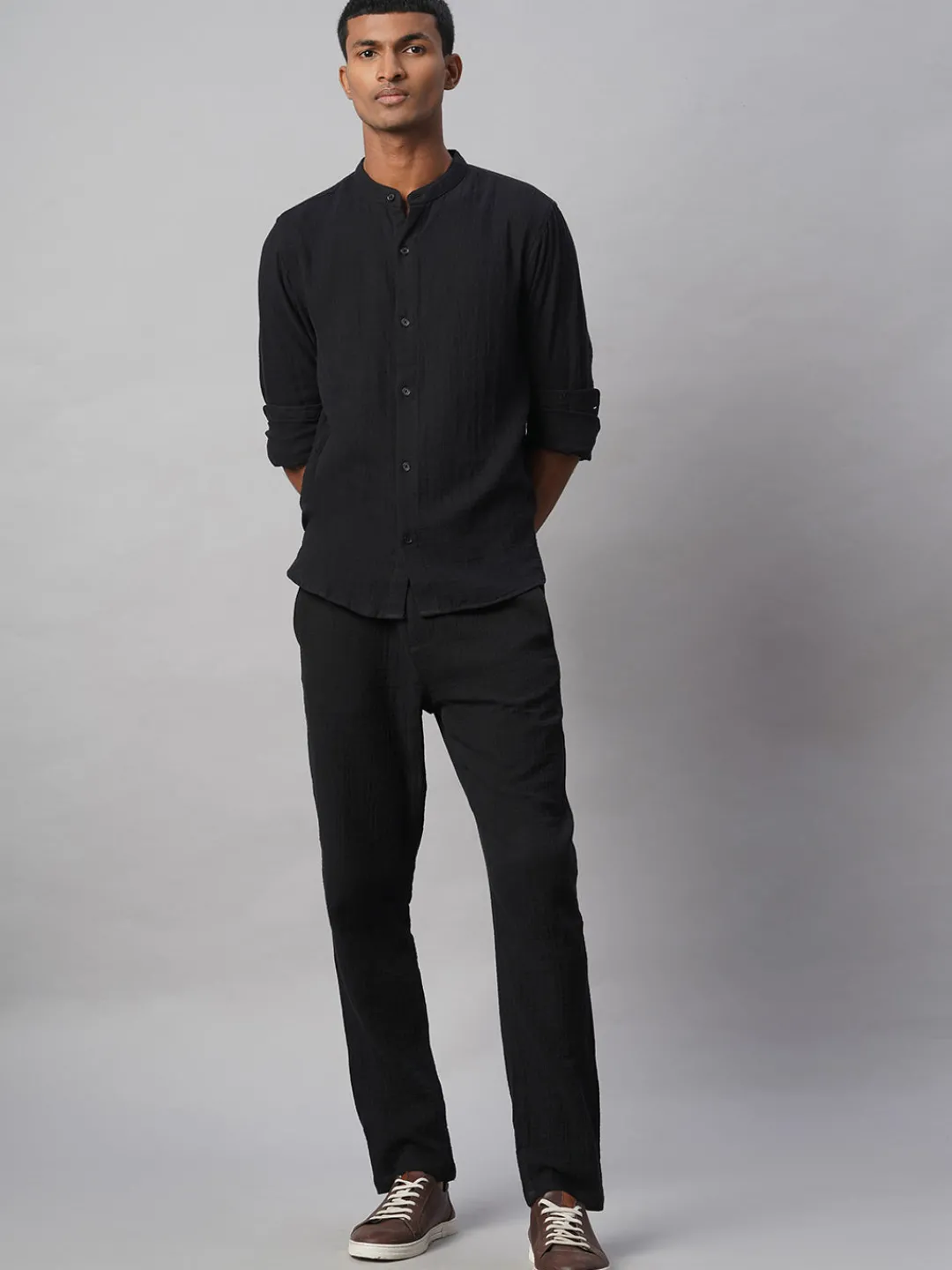Women Cottonworld Solid | Solid^Men's 100% Cotton Loose Fit Shirt