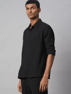 Women Cottonworld Solid | Solid^Men's 100% Cotton Regular Fit Shirt