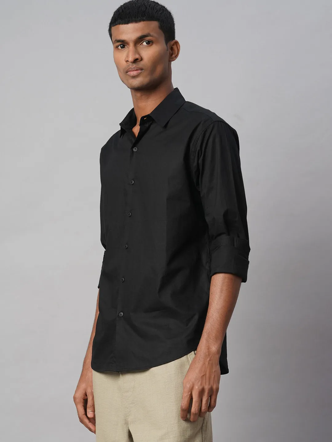 Women Cottonworld Solid | Solid^Men's 100% Cotton Slim Fit Shirt
