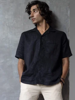 Women Cottonworld 100% Linen Shirts | 100% Linen Shirts^Men's 100% Linen Regular Fit Shirt