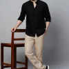 Women Cottonworld 100% Linen Shirts | 100% Linen Shirts^Men's 100% Linen Regular Fit Shirt