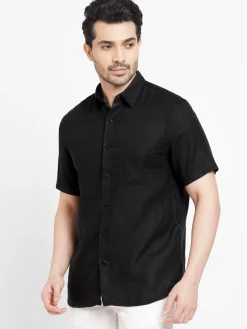 Women Cottonworld 100% Linen Shirts | 100% Linen Shirts^Men's 100% Linen Regular Fit Shirt