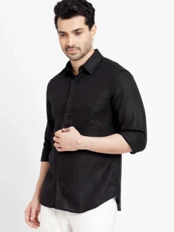 Women Cottonworld 100% Linen Shirts | 100% Linen Shirts^Men's 100% Linen Regular Fit Shirt