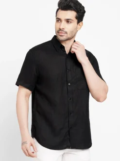 Women Cottonworld 100% Linen Shirts | 100% Linen Shirts^Men's 100% Linen Regular Fit Shirt