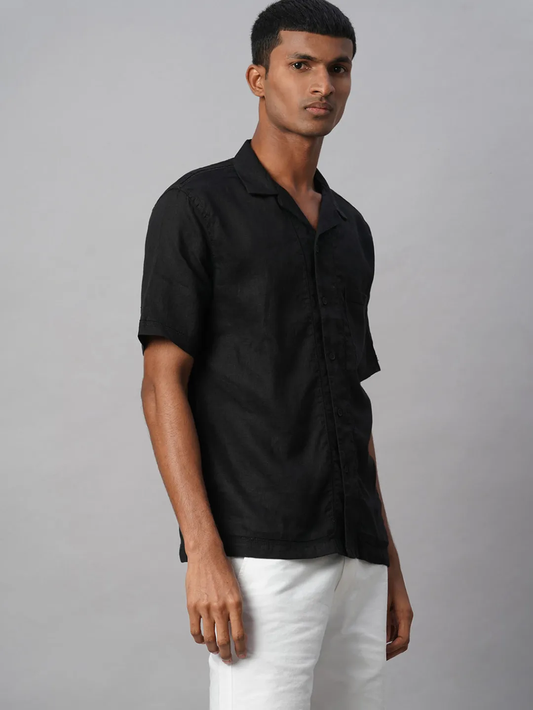 Women Cottonworld 100% Linen Shirts | 100% Linen Shirts^Men's 100% Linen Regular Fit Shirt