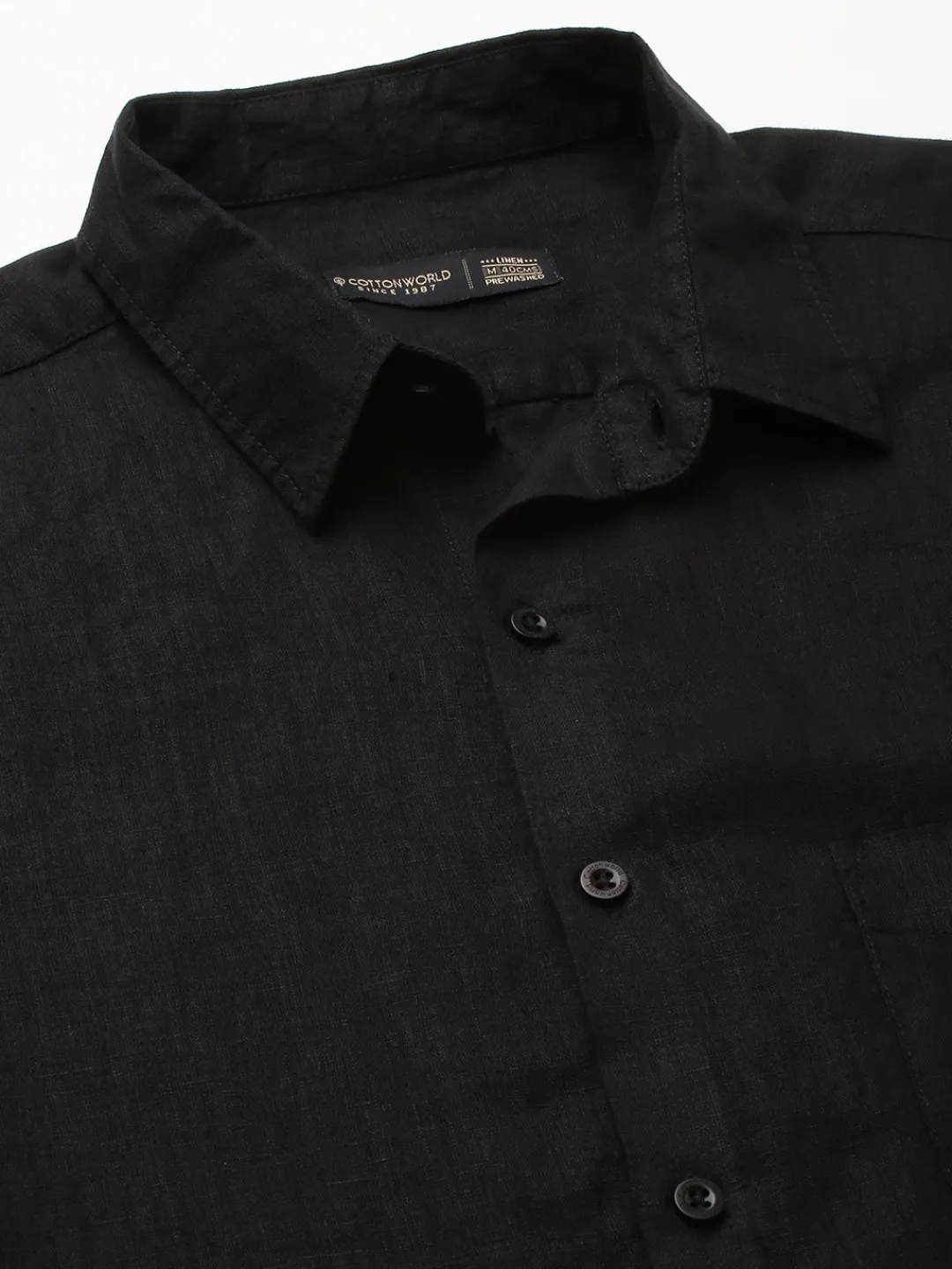 Women Cottonworld 100% Linen Shirts | 100% Linen Shirts^Men's 100% Linen Regular Fit Shirt