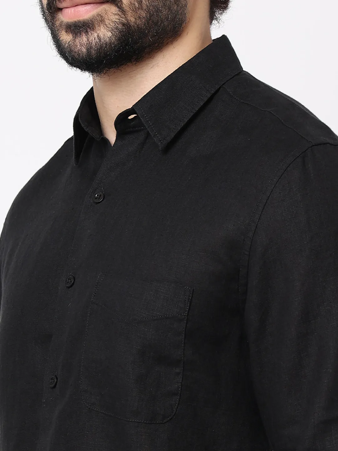 Women Cottonworld 100% Linen Shirts | 100% Linen Shirts^Men's 100% Linen Regular Fit Shirt