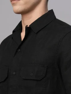 Women Cottonworld 100% Linen Shirts | 100% Linen Shirts^Men's 100% Linen Regular Fit Shirt