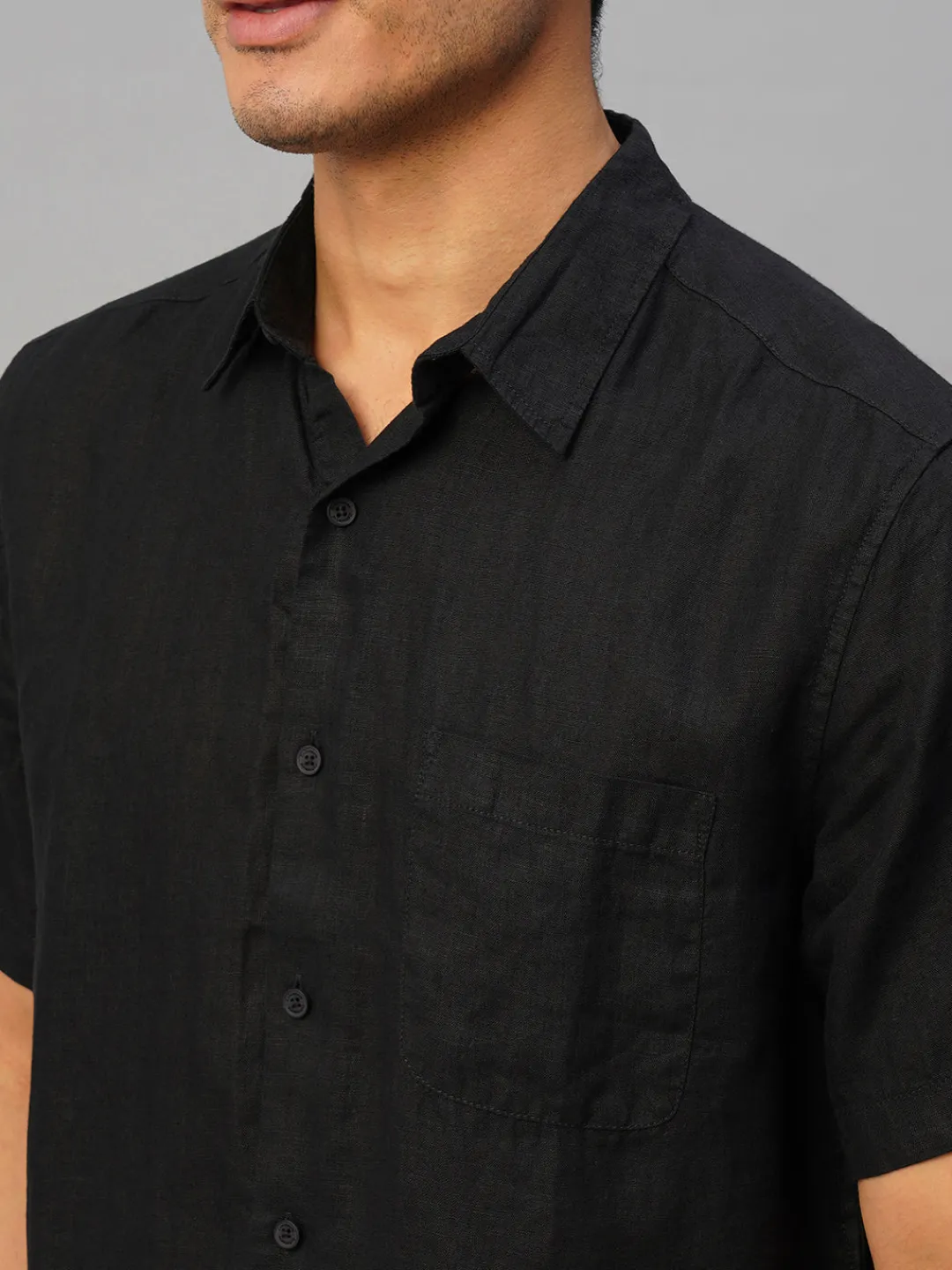 Women Cottonworld 100% Linen Shirts | 100% Linen Shirts^Men's 100% Linen Regular Fit Shirt