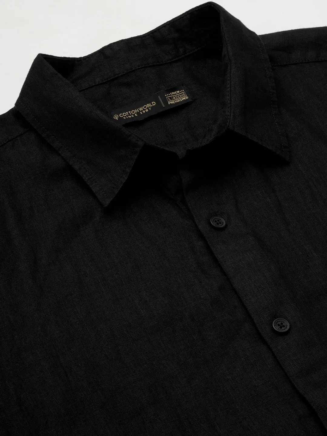 Women Cottonworld 100% Linen Shirts | 100% Linen Shirts^Men's 100% Linen Regular Fit Shirt