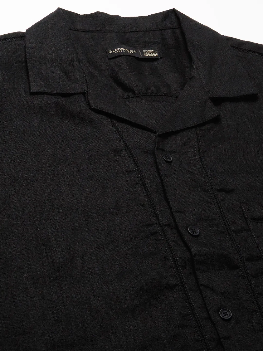 Women Cottonworld 100% Linen Shirts | 100% Linen Shirts^Men's 100% Linen Regular Fit Shirt