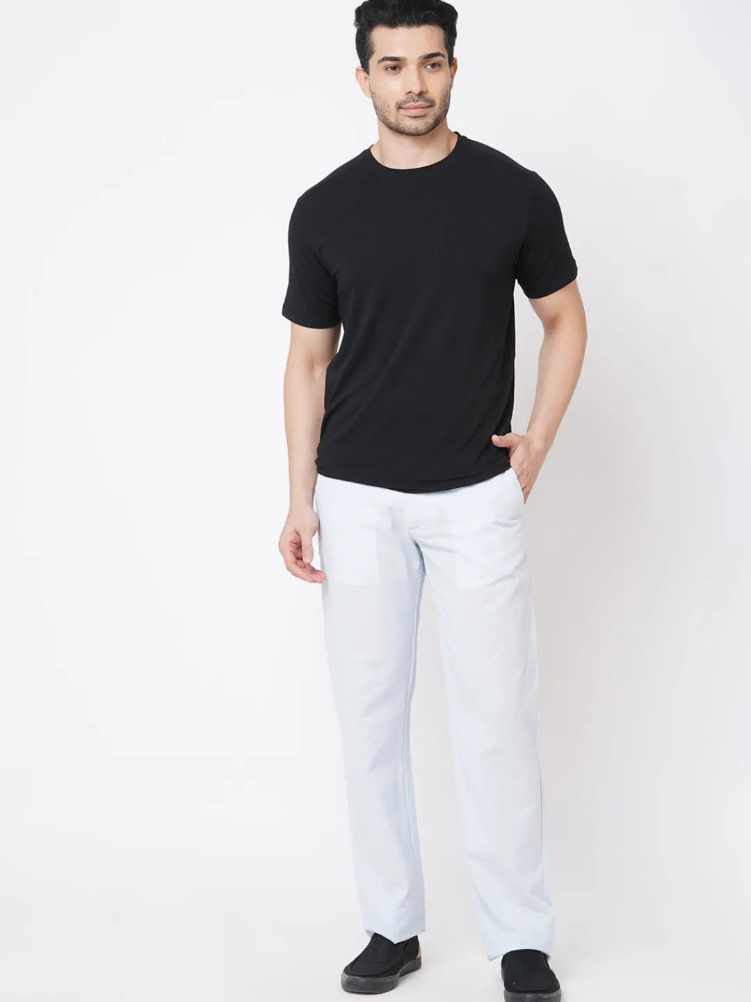 Cottonworld Men | Regular Fit^Men's Cotton Bamboo Elastane Regular Fit Tshirt
