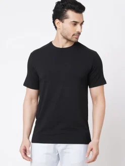 Cottonworld Men | Regular Fit^Men's Cotton Bamboo Elastane Regular Fit Tshirt