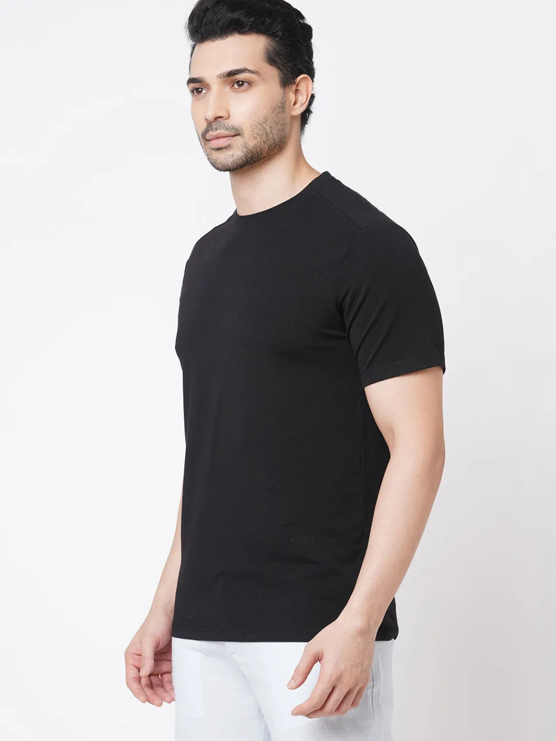 Cottonworld Men | Regular Fit^Men's Cotton Bamboo Elastane Regular Fit Tshirt