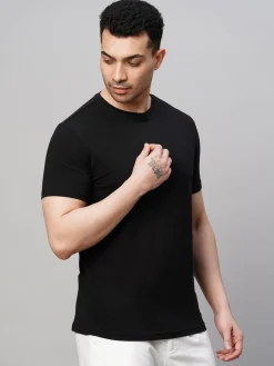 Cottonworld Men | Regular Fit^Men's Cotton Bamboo Elastane Regular Fit Tshirt
