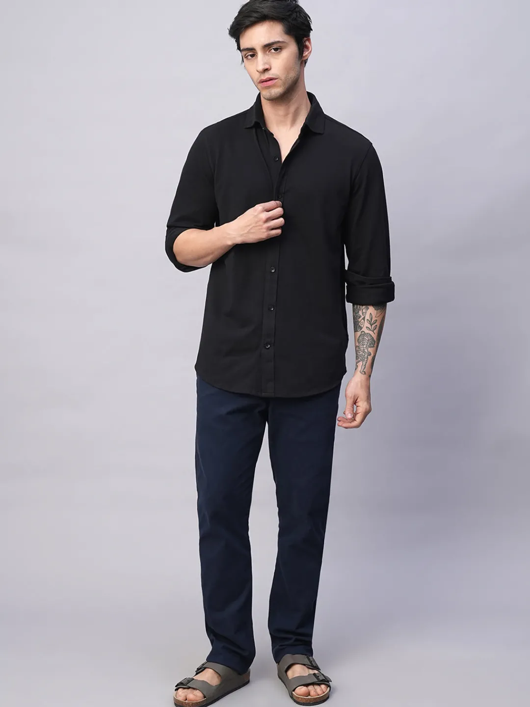 Cottonworld Regular Fit^Men's Cotton Elastane Regular Fit Tshirt