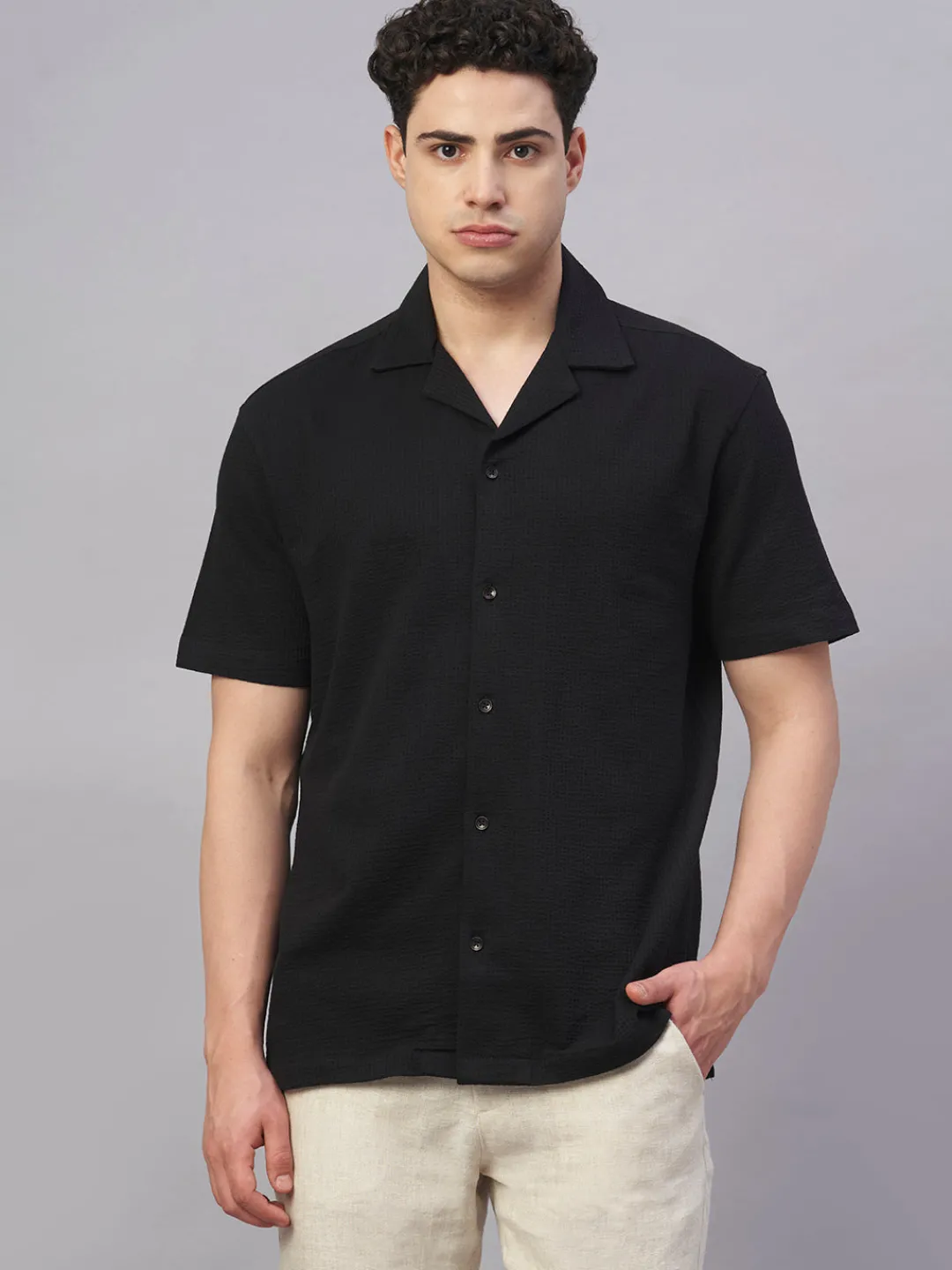 Cottonworld Regular Fit^Men's Cotton Elastane Regular Fit Tshirt