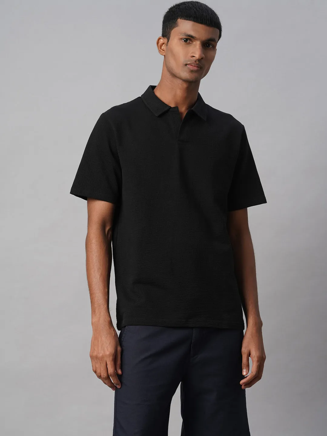 Cottonworld Regular Fit | Polo^Men's Cotton Elastane Regular Fit Tshirt