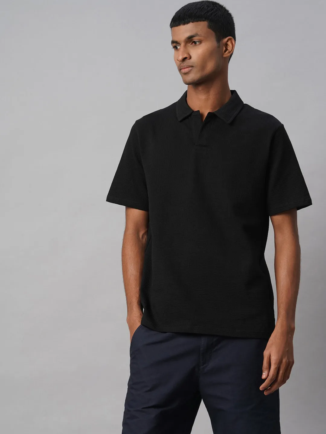 Cottonworld Regular Fit | Polo^Men's Cotton Elastane Regular Fit Tshirt