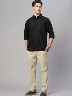 Women Cottonworld Solid | Solid^Men's Cotton Modal Loose Fit Shirt