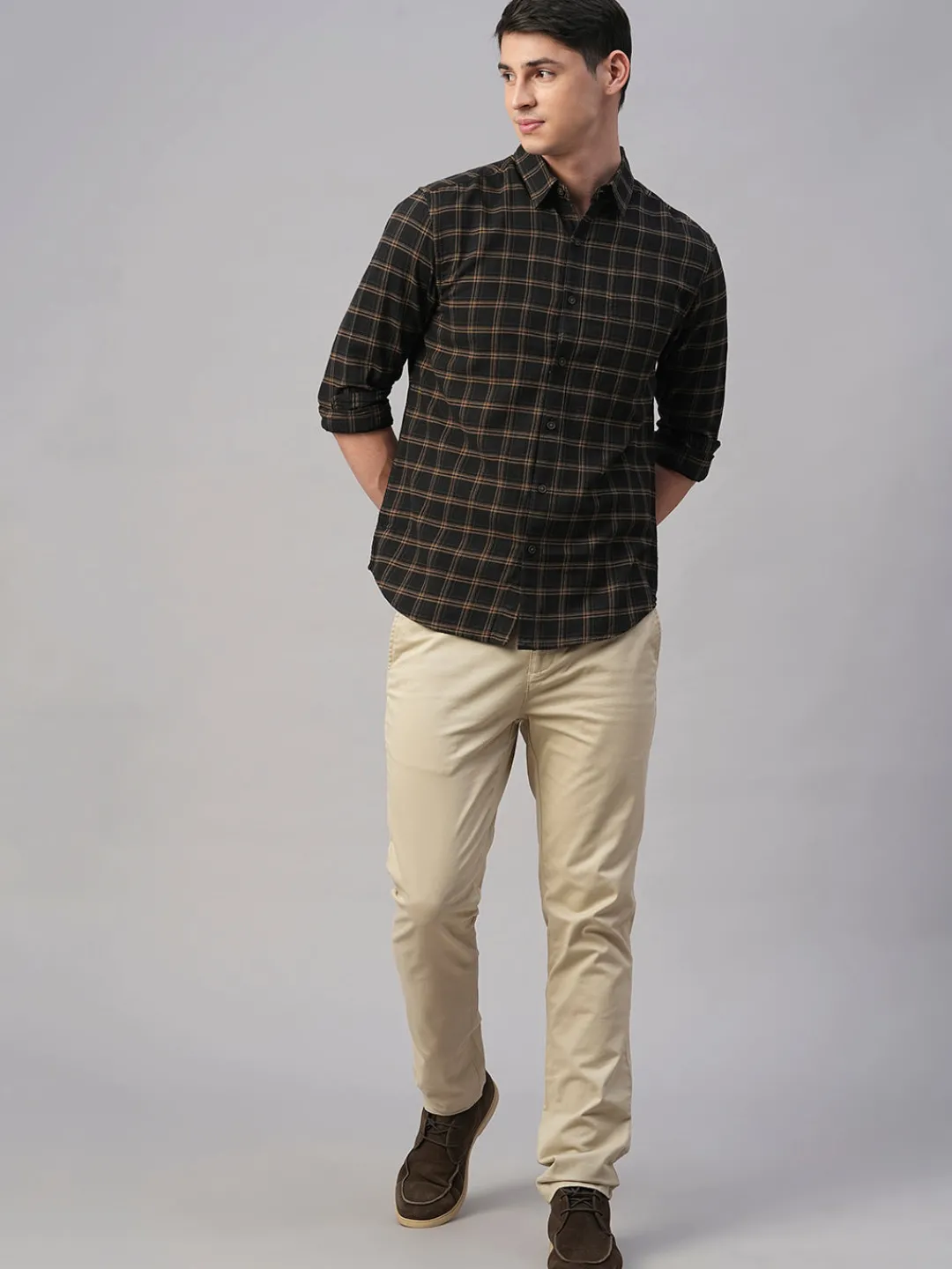 Women Cottonworld Checkered | Checkered^Men's Cotton Regular Fit Shirt