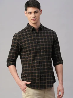 Women Cottonworld Checkered | Checkered^Men's Cotton Regular Fit Shirt