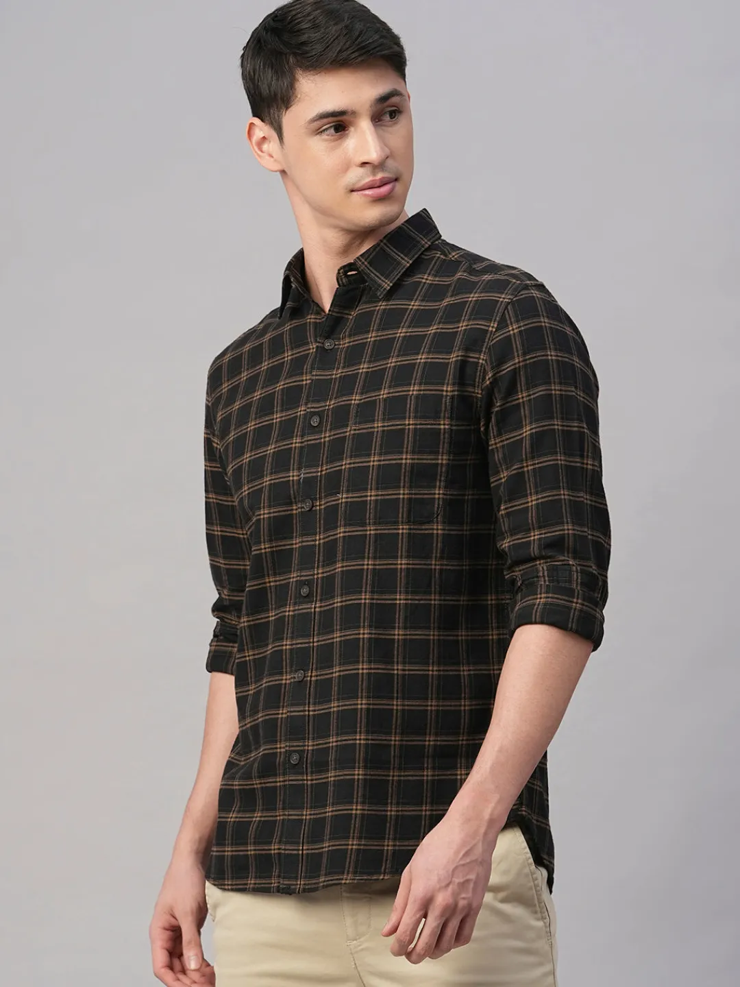 Women Cottonworld Checkered | Checkered^Men's Cotton Regular Fit Shirt