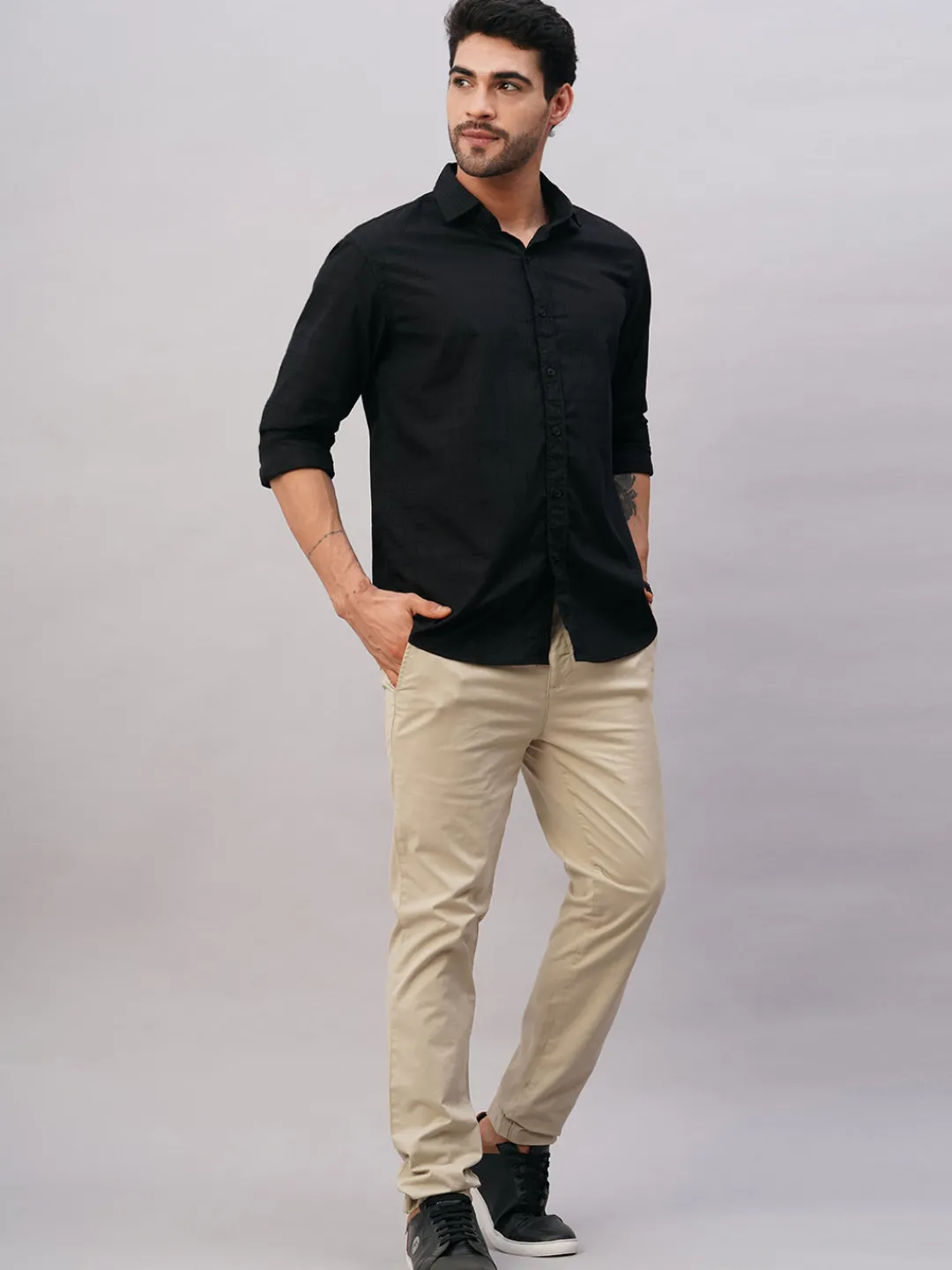 Women Cottonworld Striped | Striped^Men's Cotton Slim Fit Shirt