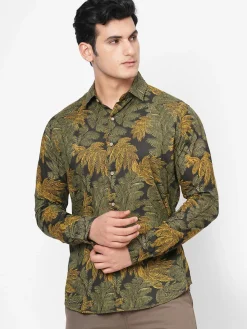 Women Cottonworld Print | Print^Men's Cotton Slim Fit Printed Shirt