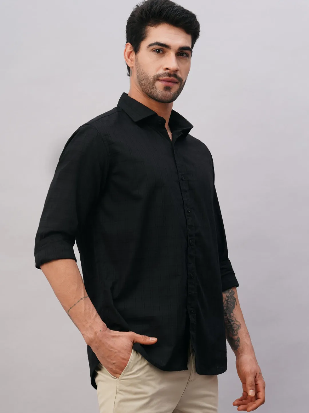 Women Cottonworld Striped | Striped^Men's Cotton Slim Fit Shirt