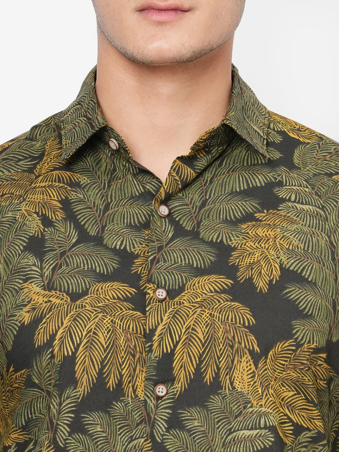 Women Cottonworld Print | Print^Men's Cotton Slim Fit Printed Shirt