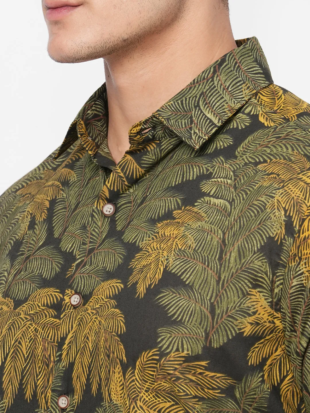 Women Cottonworld Print | Print^Men's Cotton Slim Fit Printed Shirt