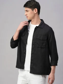 Cottonworld Jackets^Men's Pure Linen Regular Fit Light Weight Summer Jacket
