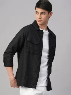 Cottonworld Jackets^Men's Pure Linen Regular Fit Light Weight Summer Jacket