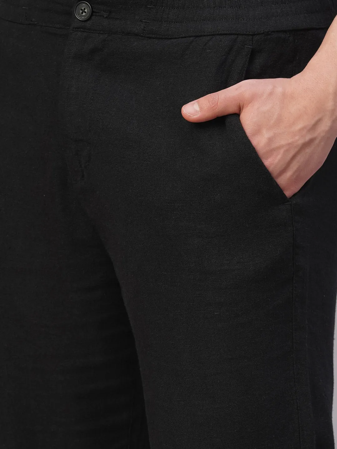 Cottonworld Pants | Pants^Men's Viscose Linen Regular Fit Pant