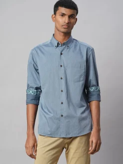 Women Cottonworld Solid | Solid^Men's 100% Cotton Regular Fit Shirt