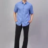 Women Cottonworld 100% Linen Shirts | 100% Linen Shirts^Men's 100% Linen Regular Fit Shirt