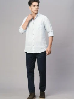 Women Cottonworld 100% Linen Shirts | 100% Linen Shirts^Men's 100% Linen Regular Fit Shirt