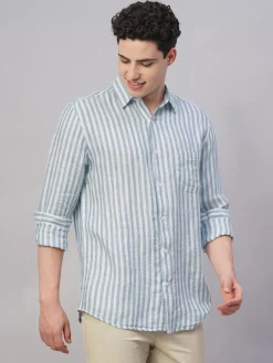 Women Cottonworld 100% Linen Shirts | 100% Linen Shirts^Men's 100% Linen Regular Fit Shirt