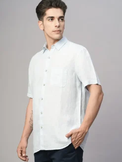 Women Cottonworld 100% Linen Shirts | 100% Linen Shirts^Men's 100% Linen Regular Fit Shirt