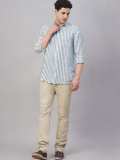 Women Cottonworld 100% Linen Shirts | 100% Linen Shirts^Men's 100% Linen Regular Fit Shirt