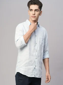 Women Cottonworld 100% Linen Shirts | 100% Linen Shirts^Men's 100% Linen Regular Fit Shirt