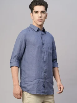 Women Cottonworld 100% Linen Shirts | 100% Linen Shirts^Men's 100% Linen Regular Fit Shirt