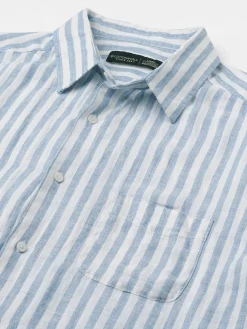 Women Cottonworld 100% Linen Shirts | 100% Linen Shirts^Men's 100% Linen Regular Fit Shirt