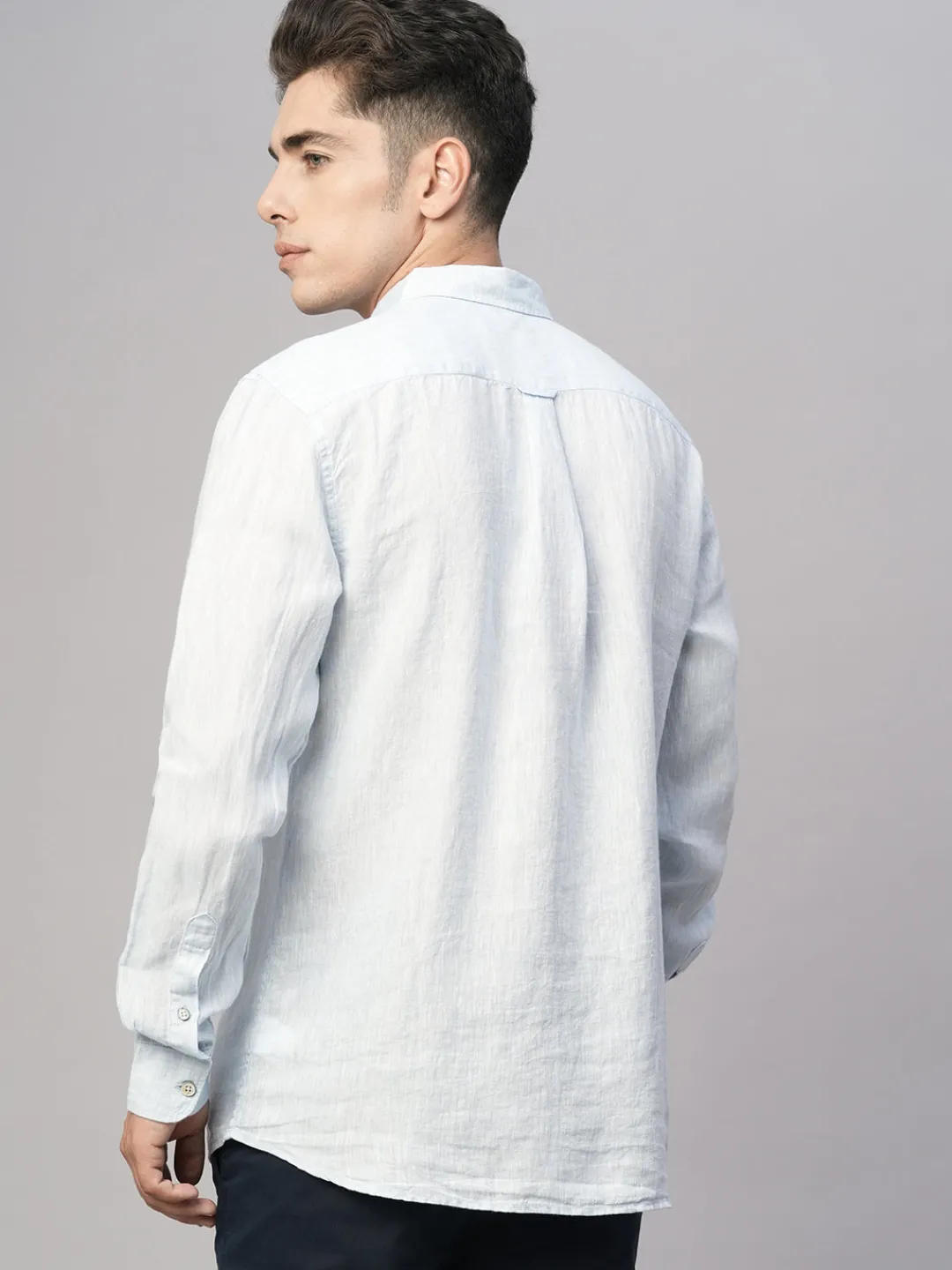Women Cottonworld 100% Linen Shirts | 100% Linen Shirts^Men's 100% Linen Regular Fit Shirt