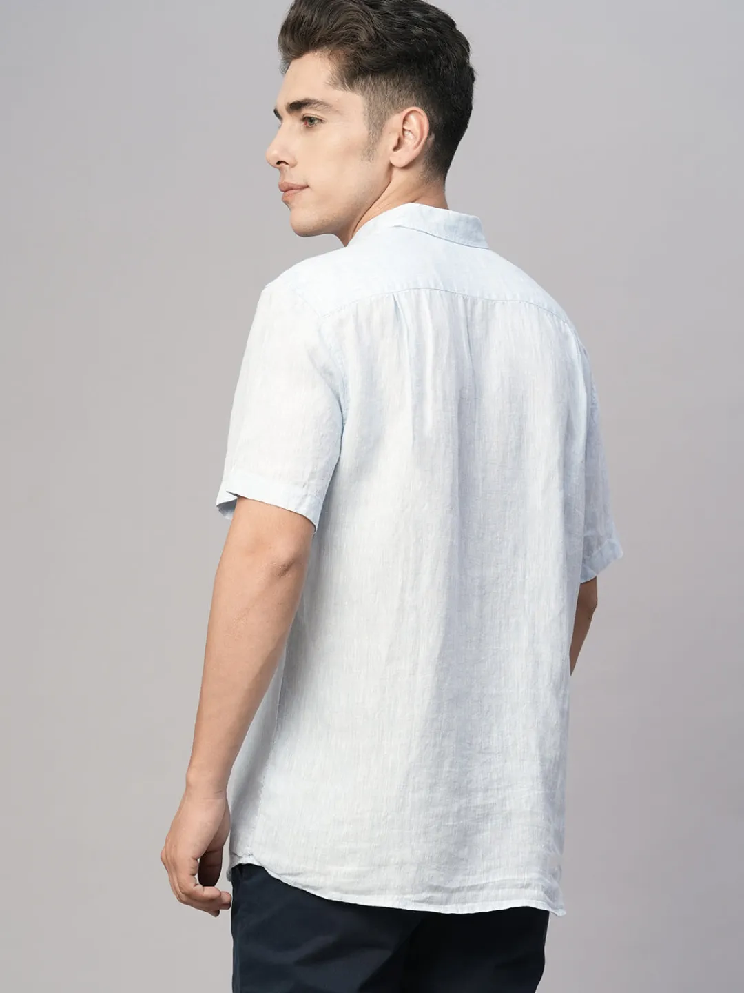 Women Cottonworld 100% Linen Shirts | 100% Linen Shirts^Men's 100% Linen Regular Fit Shirt